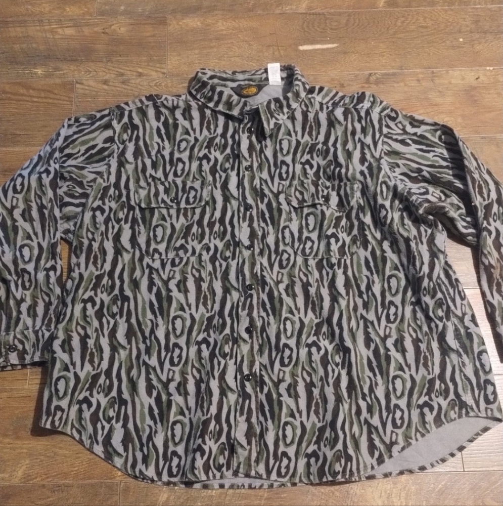 Woolrich mens bark camo field shirt VINTAGE
